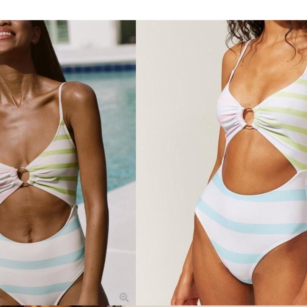 NWT ANTHROPOLOGIE SOLID & STRIPED "The Esme One-Piece" HTF Sold out! - Picture 16 of 16